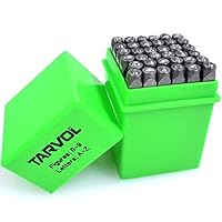Number and Letter Stamp Set (36 Piece Punch Set/A-Z & 0-9) Industrial Grade Hardened Carbon Steel Metal - 1/8" (3mm) Characters - Perfect for Imprinting Metal, Wood, Plastic, Leather, More!