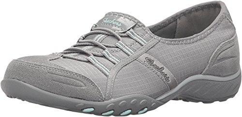 Skechers Relaxed Fit Breathe Easy Allure Womens Slip On Sneakers Gray 7