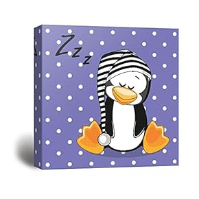 Canvas Wall Art for Living Room, Baby Bedroom Cute Cartoon Canvas Prints for Home Decoration Ready to Hang - 12x12 inches