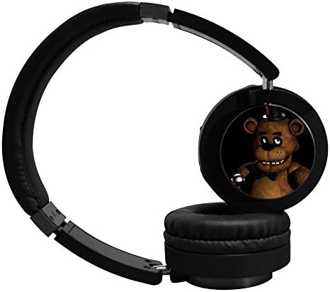 PeKnt FNAF Noise Canceling Wireless Bluetooth Headphones Stereo Over Ear HiFi Earbuds Black