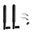 2 x 8dBi WiFi RP-SMA Male Antenna 2.4GHz 5.8GHz Dual Band +2 x 15CM U.FL/IPEX to RP-SMA Female Pigtail Cable for PC WiFi Router Wireless Network Card USB Adapter Security Camera Monitor and PS4 Build