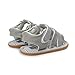 Kuner Infant Baby Boys Girls Pu Leather Rubber Sole Anti-Slip Summer Sandals First Walkers (13cm(12-18months), Gray-1)