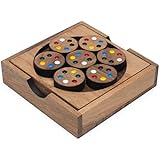 Round and Round: Handmade &amp; Organic Wood Puzzle for Adults from SiamMandalay with SM Gift Box(Pictured)