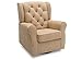 Delta Children Emerson Nursery Glider Swivel Rocker Chair, Beige with Ecru Welt