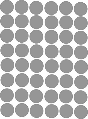 POLKA DOTS Circles vinyl lettering decal home decor wall 4in dots pack of 48 Silver