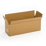 Pratt PRA0043 Recycled Corrugated Cardboard Single Wall Standard Long Box with C Flute, 12" Length x 4" Width x 4" Height, (Pack of 25) (Misc.)