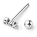 PiercingJ 14G Stainless Steel F Word Piercing Tongue Barbell Studs 5/8