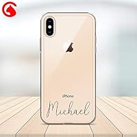 CatixCases Custom Handwritten Name Personalized Clear Phone Case Cell Plastic Сlear Case for Apple iPhone X/XS/XR/XS Max / 7/8 / plus iPhone 6 / 6S plus Protector Protective Cover Art Design