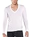 KalvonFu Men's Modal Deep V Neck Long Sleeve Soft Basic T-Shirt