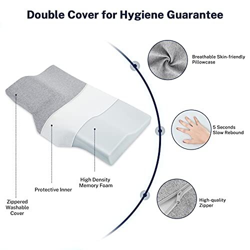 Misiki Memory Foam Pillow Orthopedic Pillow Cervical Pillow for Neck