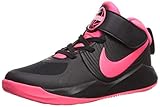 Nike Unisex Team Hustle D 9 (PS) Sneaker, Black/Racer Pink - White, 1Y Regular US Little Kid