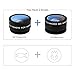 Mozeat Lens 2 in 1 Cellphone Camera Lens Kit, 160 Degree Fisheye, 20 X Macro Lens for iPhone Android