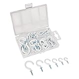 Outus Cup Hook Ceiling Screw Hooks Assortment Kit, 6 Sizes, 70 Pieces