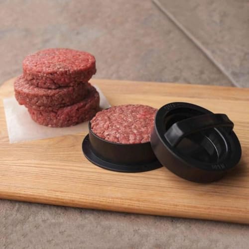 Forma De Hambúrguer 3 em 1 Modelador De Hamburguer 12,3cm x 10,5cm Base Removível Facil De Usar e Limpar hamburguer Artesanal Caseiro Churrasco