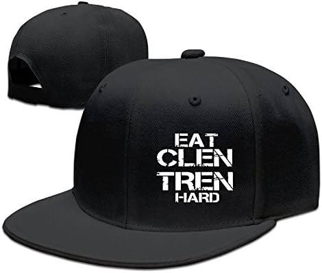 JZNEW Eat CLEN TREN Hard New Fashion Cotton Baseball Cap Adjustable Trucker Hats for Outdoor Sport Black