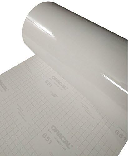 Transparent (Clear) Glossy 12" x 10 Foot Roll of Oracal 651 Permanent Adhesive-Backed Vinyl for Craft Cutters, Punches and Vinyl Sign Cutters