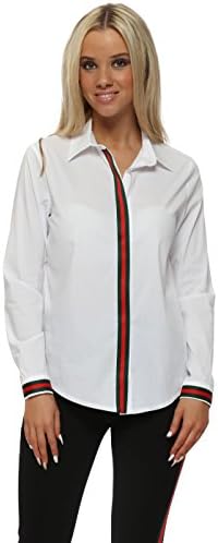 Jeff Gallano White Cotton Italian Ribbon Classic Shirt