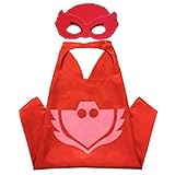 Superhero CAPE & MASK SET Kids Childrens Halloween Costume Owlette