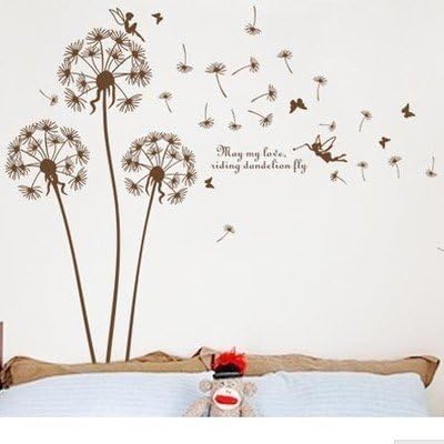 Amazon Co Jp ふんわり綿毛がおしゃれ ウォールステッカー壁紙 たんぽぽ 左 ホーム キッチン