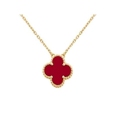 VCA 18K Rose Gold Single Flower Clover Necklace Kuwait Ubuy - Main Image
