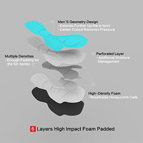 image for Souke Sports Men's Cycling Bib Shorts 4D Padded Bike Biking Pants Brea