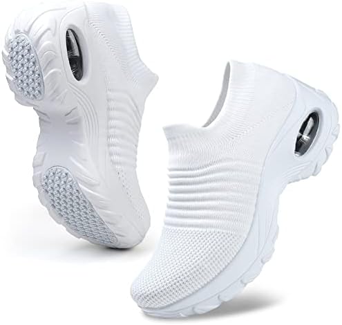 HKR Womens Comfortable Nursing Work Shoes Slip On Lightweight