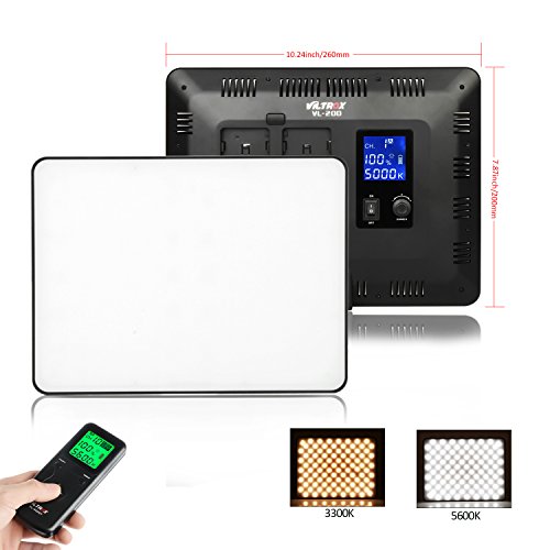 VILTROX-2-Pack-VL-200-3300K-5600K-CRI95-Super-Slim-LED-Video-Light-Panel-Photography-Lighting-Kit-with-Light-Stand-Hot-Shoe-Adapter-Remote-Controller-AC-Adapter-for-YouTube-Studio-Video-Shooting
