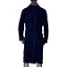 Regency New York Coral Fleece Robe (XX-Large/XXX-Large, Navy Contrast Grey Collar)