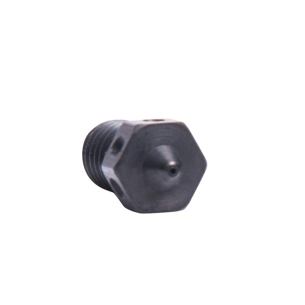 1piece Hardened Steel Nozzle M6 Thread Nozzle 0.25/0.4/0.5/0.6mm For 1.75mm V6 Hotend Prusa Printing PEI PEEK or Carbon Fiber Filament use (1x 0.25mm)