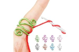 KNJOFLY Handmade Crochet Tension Ring, Lefties & Righties Yarn Tension Control Ring,Yarn for Crocheting Crochet Ring,Adjustable Companion Ring, Gift for Mom, Valentines Day Gifts for Her (Light Green)