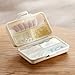 Travel Pill Box Case Portable Small for Purse Wallet Pocket Size Waterproof,Daily Pill Organizer Container Holder Vitamin Storage Boxes,7 Day Weekly Medicine Tablet Pills Case Men Women Outdoor(White)