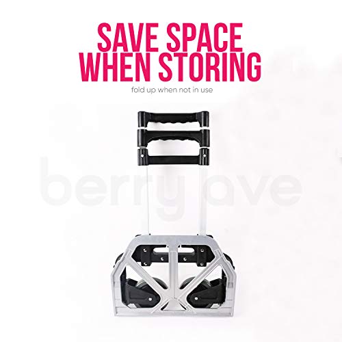 image for Berry Ave Foldable Hand Cart – Easy Folding Hand Truck – Aluminum 
