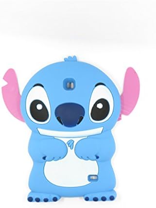 Galaxy T230 Case Galaxy Tab 4 T230 Silicone Case,Bat King 3D Cartoon Blue Alien Dog With Pink Ears Silicon Gel Rubber Case Cover Skin for Samsung Galaxy Tab 4 T230/T230NU/T231/T235(Alien Dog Blue)