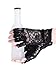 BBTO 3 Pairs 80s Lace Fingerless Gloves Costume Gloves for Christmas Accessory (Black)