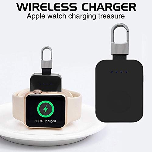 Wireless Charger for Apple Watch 1/2/3, Fast Charging Wireless Charger Stand Thin Mat Pad Base Large Capacity & Portable - Black