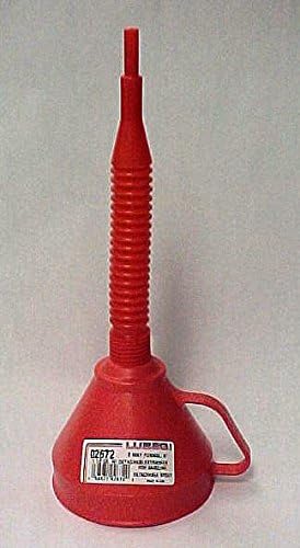 LUBEQ Funnel with Flexible Discharge Spout use for Oil, Petroleum, Solvents, Chemicals, Water, with mesh Screen Filter.