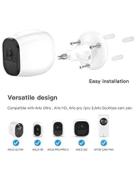 HOLACA Security Wall Mount Plus - Soporte de pared ajustable para interior y exterior compatible con Arlo Pro, Arlo Pro 2, Arlo Ultra y otros modelos compatibles (3 unidades)