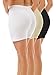 Underworks Womens 100% Cotton Cuff Leg Bloomers 8-inch Inseam White-Beige-Black 3-Pack X-Large 41-42 HIPS