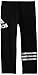 adidas Little Girls' Active Workout Pant, Caviar Black Logo, 6X