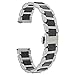 TRUMiRR Band for Samsung Galaxy Watch 42mm / Active 2 40mm 44mm / Gear Sport, 20mm Ceramic & Stainless Steel Watchband Quick Release Strap Bracelet for Garmin Vivoactive 3, TicWatch E