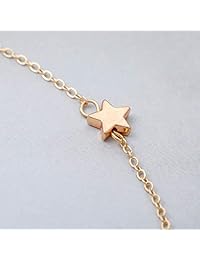 Jovono - Collar con colgante de luna, diseño de estrella, joyería para mujeres y niñas