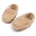 DDLBiz Baby Boys Girls Double Velour Soft Sole Shoe Soft Shoes Flats Shoes (0~6Month/4.3inch, Khaki)