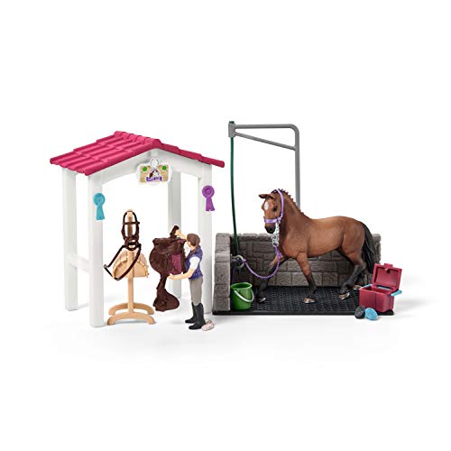 SCHLEICH 42404 Pferde-Waschplatz mit Stall (Amazon exklusiv) Tierspielzeug, Spielset, Multicolor – Bild 2