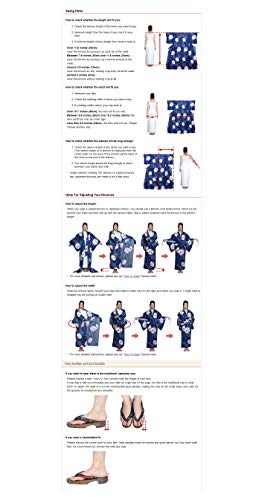 image for Generic Sakura Women Japanese Yukata (Summer Kimono) & Pre Tied OBI Be