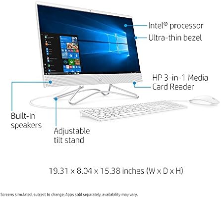 Hp 22 Inch All In One Computer Intel Core I3 8130u 4gb Ram 1tb Hard Drive Windows 10 22 C0030 White Amazon Sg Electronics