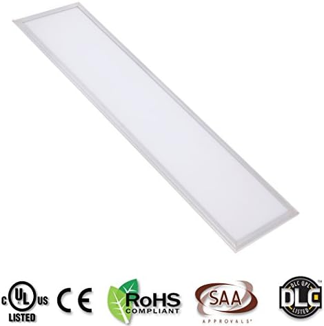 Enpower 7G DIMMABLE 40 Watt 1'x4' Edge Lit Cool White Light (5000k) Scratch Proof - White Frame LED Panel Light for Office/kitchen/bathroom Overhead - Input Voltage 100v-240v - UL and DLC Listed