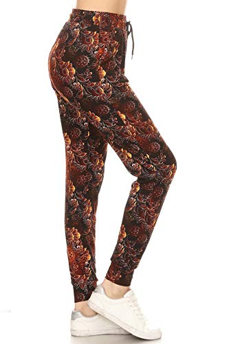Leggings Depot JGA-R586-L Sangria Bliss Print