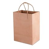 Kraft Paper Bags With Handles - Brown - 50 Piece Set - 8