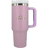 VICFANI Tumbler With Handle, Lid and Straw, 40 oz, Made of Stainless Steel, Double Wall Vacuum Insulated, BPA free, For Water, Iced Tea, Coffee an Juices