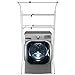 Width Adjustable 2-Shelf White Metal Space Saver Unit / Utility Storage Rack - MyGift